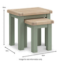 Order Salcombe Sage Green and Oak Nest of 3 Tables Online - Blythe Living