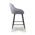 Order Savanna Brushed Velvet Grey Bar Stool online UK