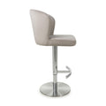 Order Sigma Brushed Velvet Mink Bar Stool with black metal frame
