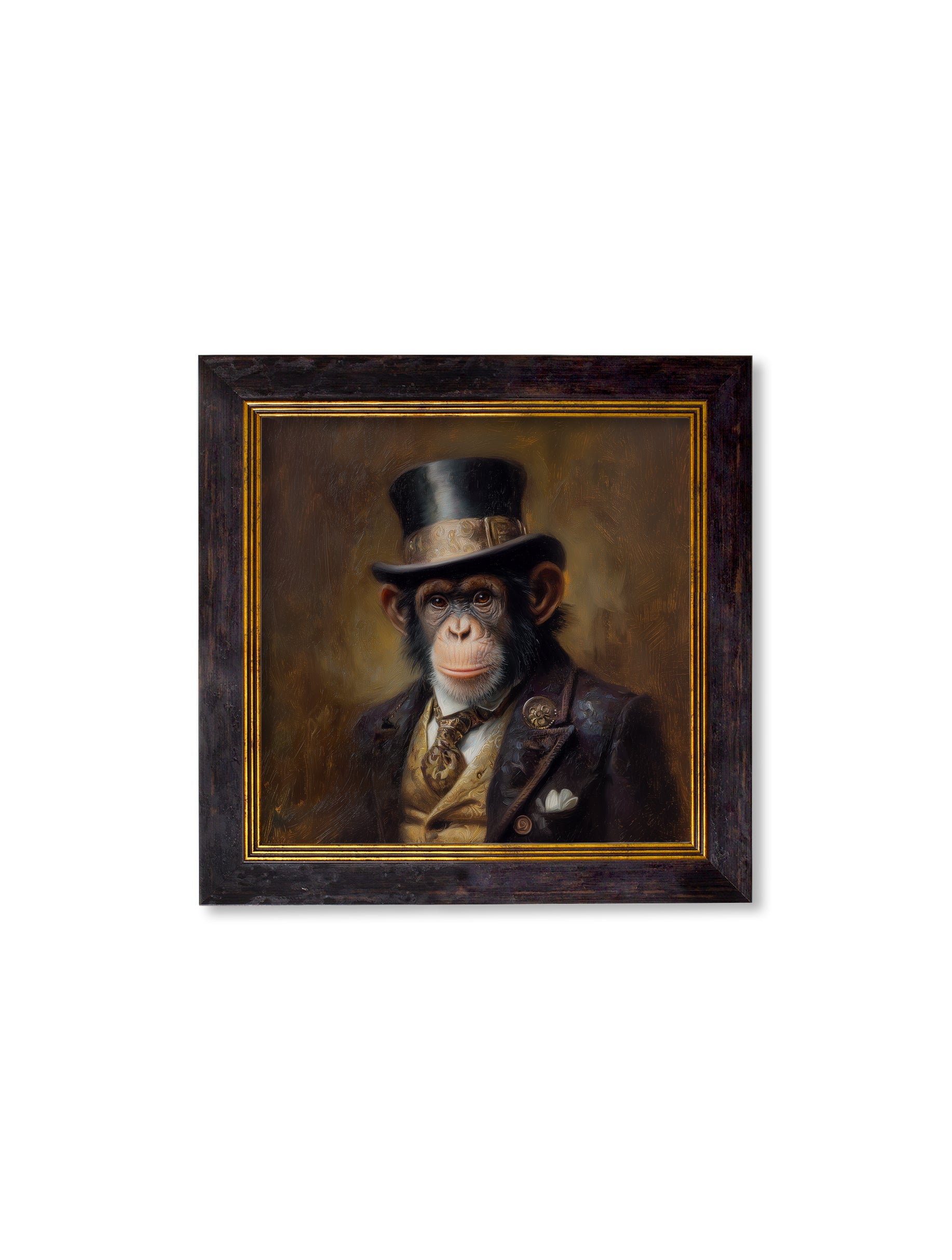 Order Sir Bananington chimpanzee framed portrait wall art free UK delivery

