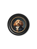 Order Sir Barkington vintage style round wall art free UK delivery
