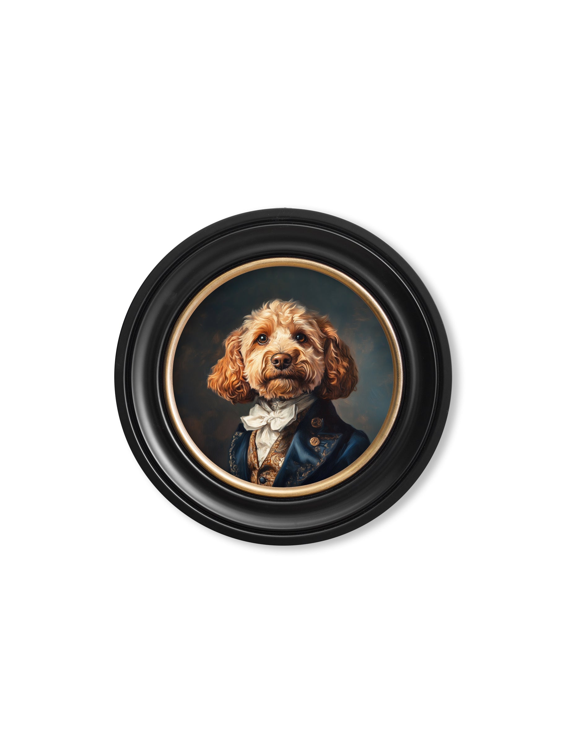 Order Sir Barkington vintage style round wall art free UK delivery
