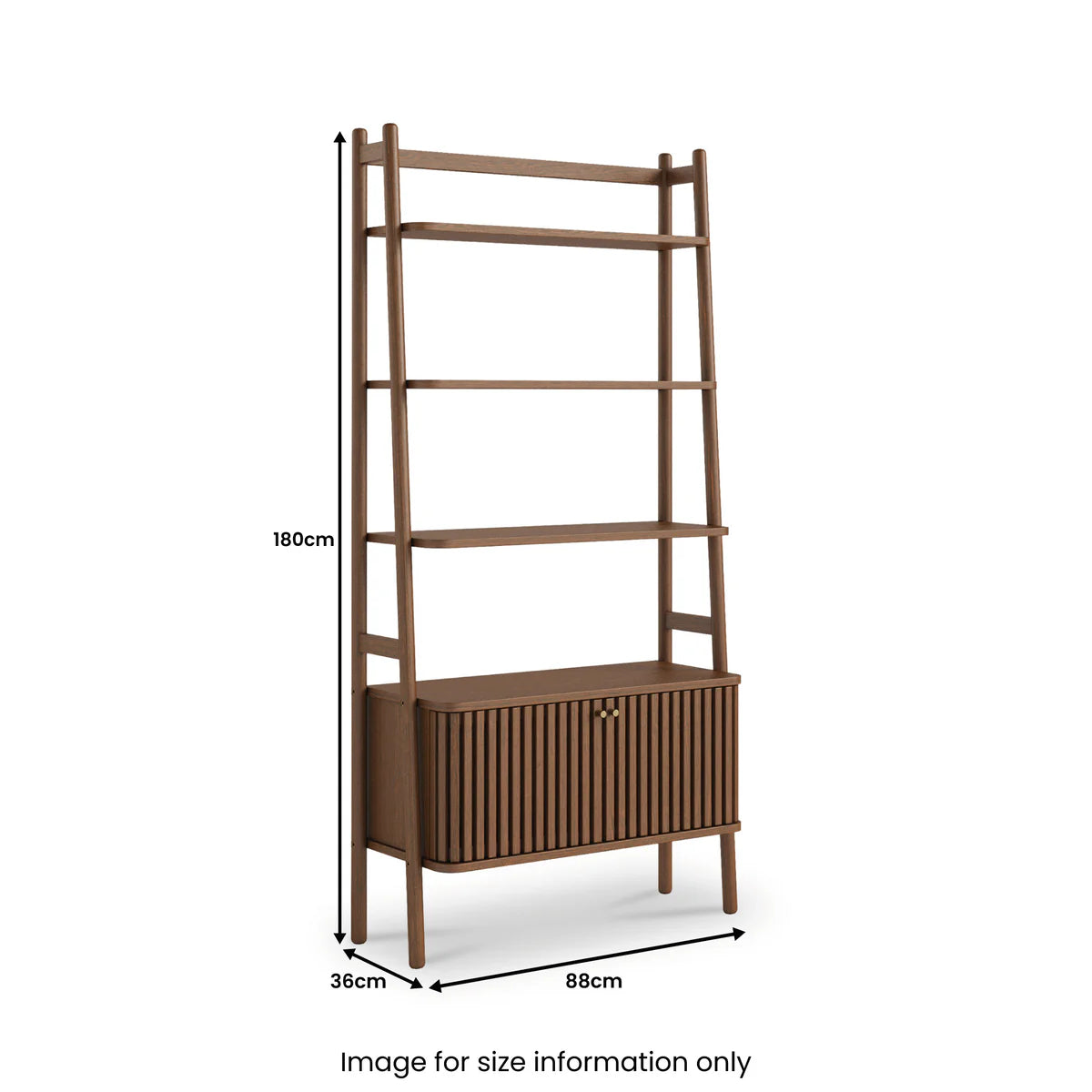 Order Soho Dark Oak Storage Bookcase - Best Price | Blythe Living