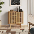 Order Soho Oak Slatted Cupboard with Soft-Close Doors