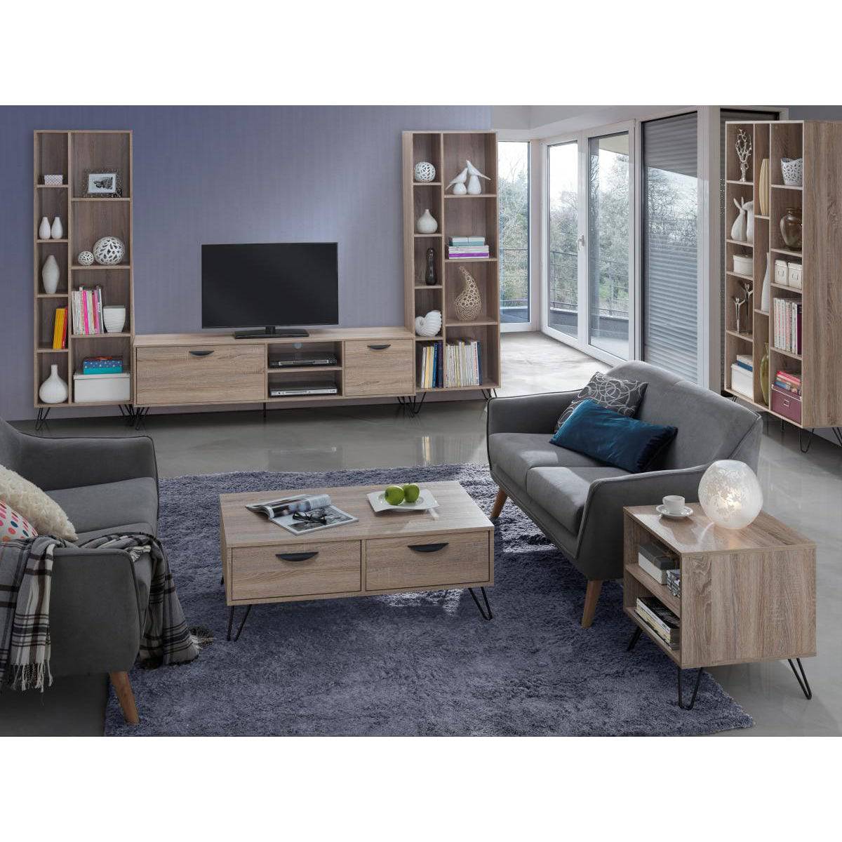 Order Sonoma TV Unit 2 Drawer Oak TV Cabinet - Blythe Living