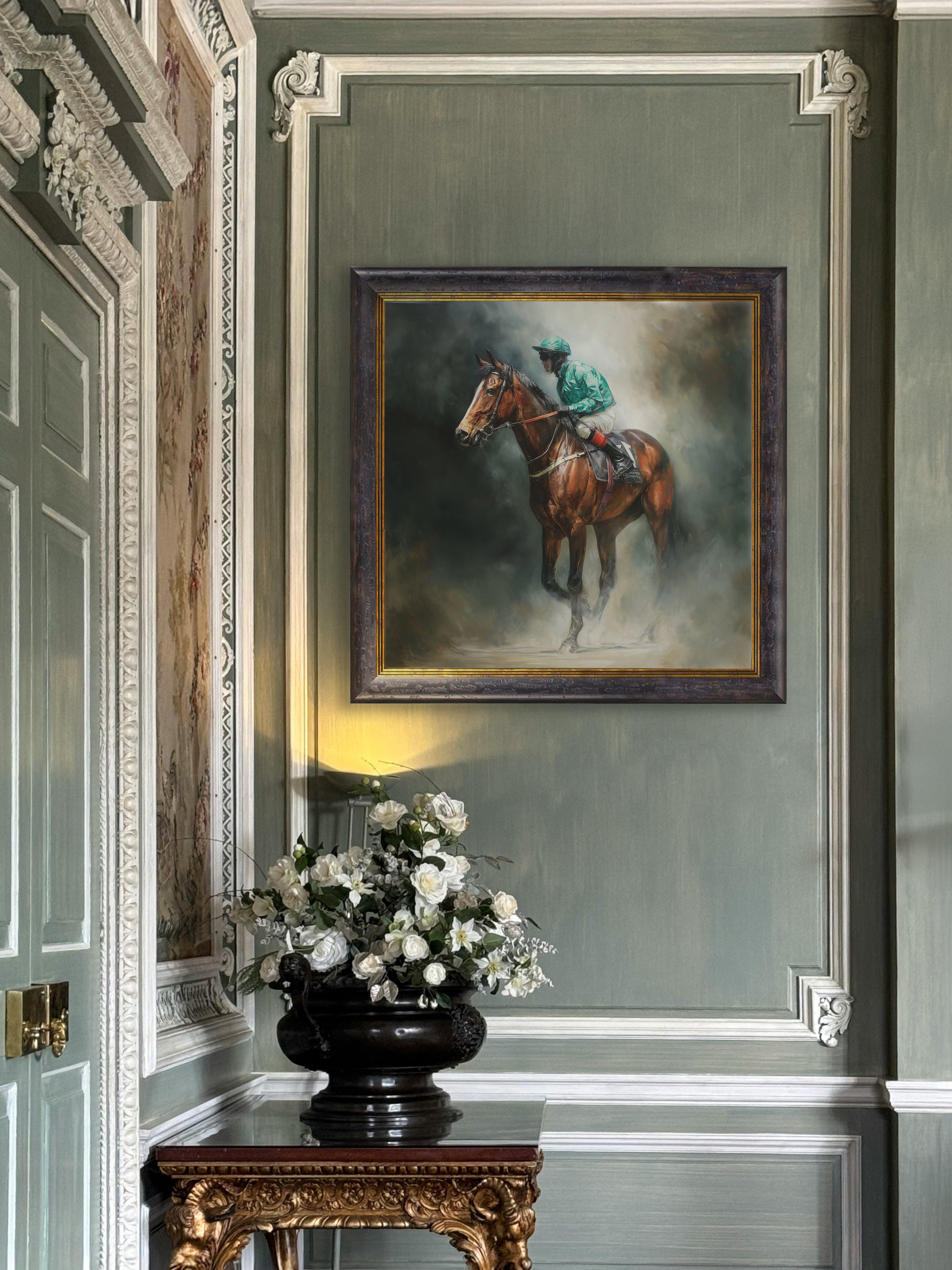 Order The Irish Racehorses equine sports art free UK delivery