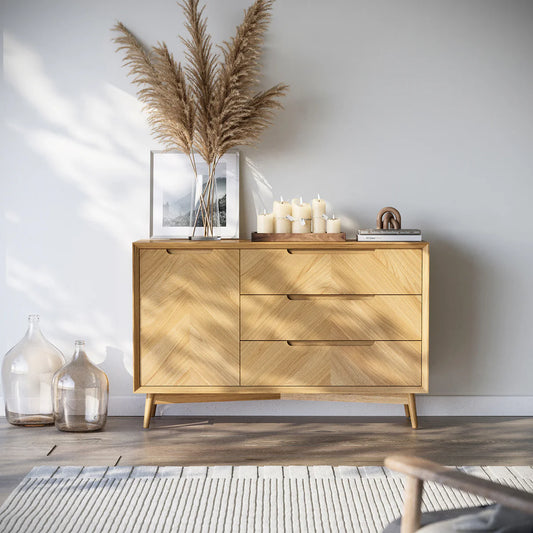 Order Valencia Oak Small Sideboard with 2 Drawers and Cupboard