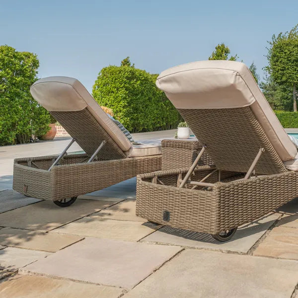 Order Winchester Rattan Sunlounger Set for your garden
