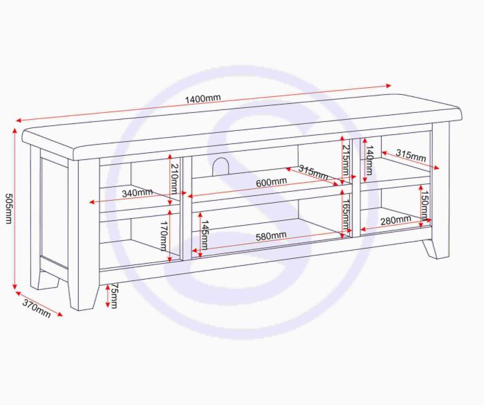 Order Windsor Natural Oak Media Stand