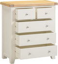 Order Windsor ivory oak 5 drawer chest of drawers online UK
