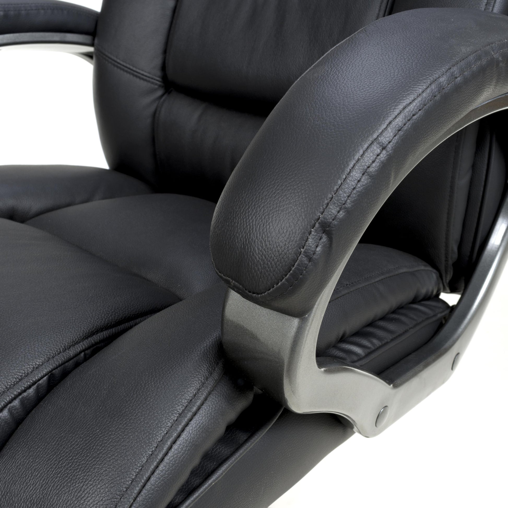 Order adjustable black leather office chair online
