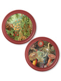 Order c.1904 Haeckel Flora and Fauna Round Frames Red free UK delivery
