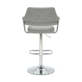 Order leather effect bar stool with black metal legs