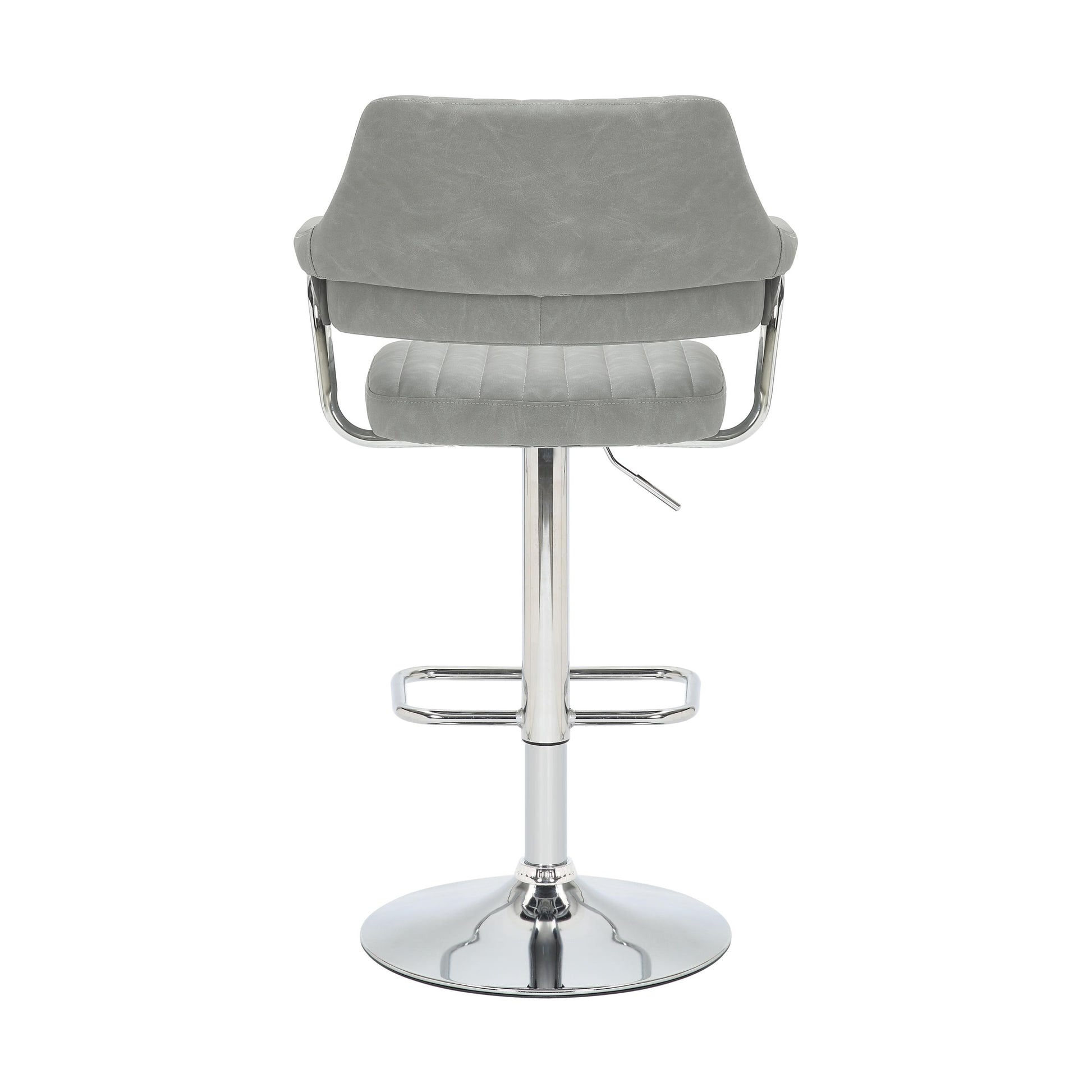 Order leather effect bar stool with black metal legs