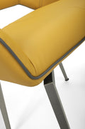 Order leather effect swivel dining chair online