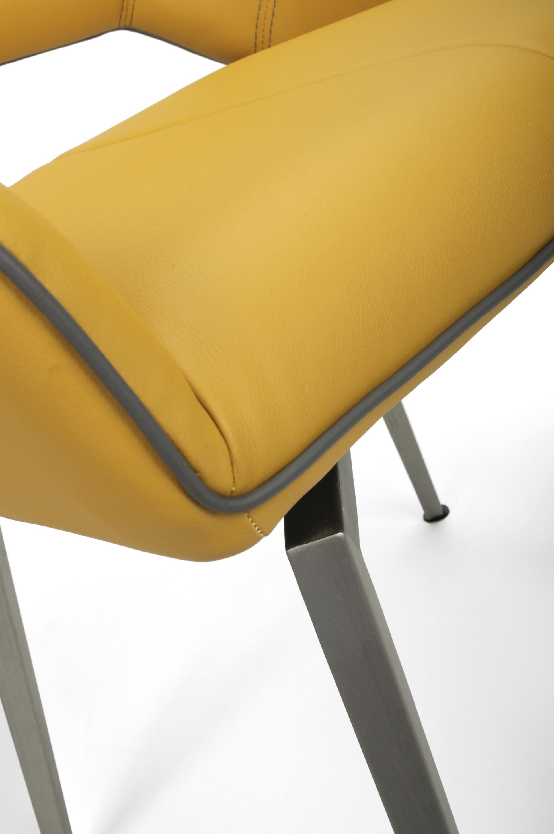 Order leather effect swivel dining chair online