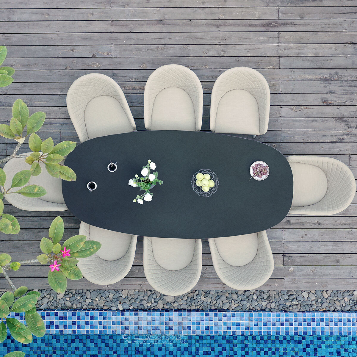 Order luxury 8 seat outdoor dining furniture online