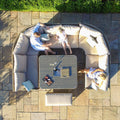 Order luxury U shaped rattan garden furniture online