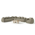Order luxury grey beige outdoor fabric large corner sofa and lounge chair grouping