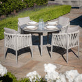 Order luxury rope weave outdoor 4 seat dining furniture online