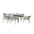 Order luxury rope weave six seat garden dining furniture today