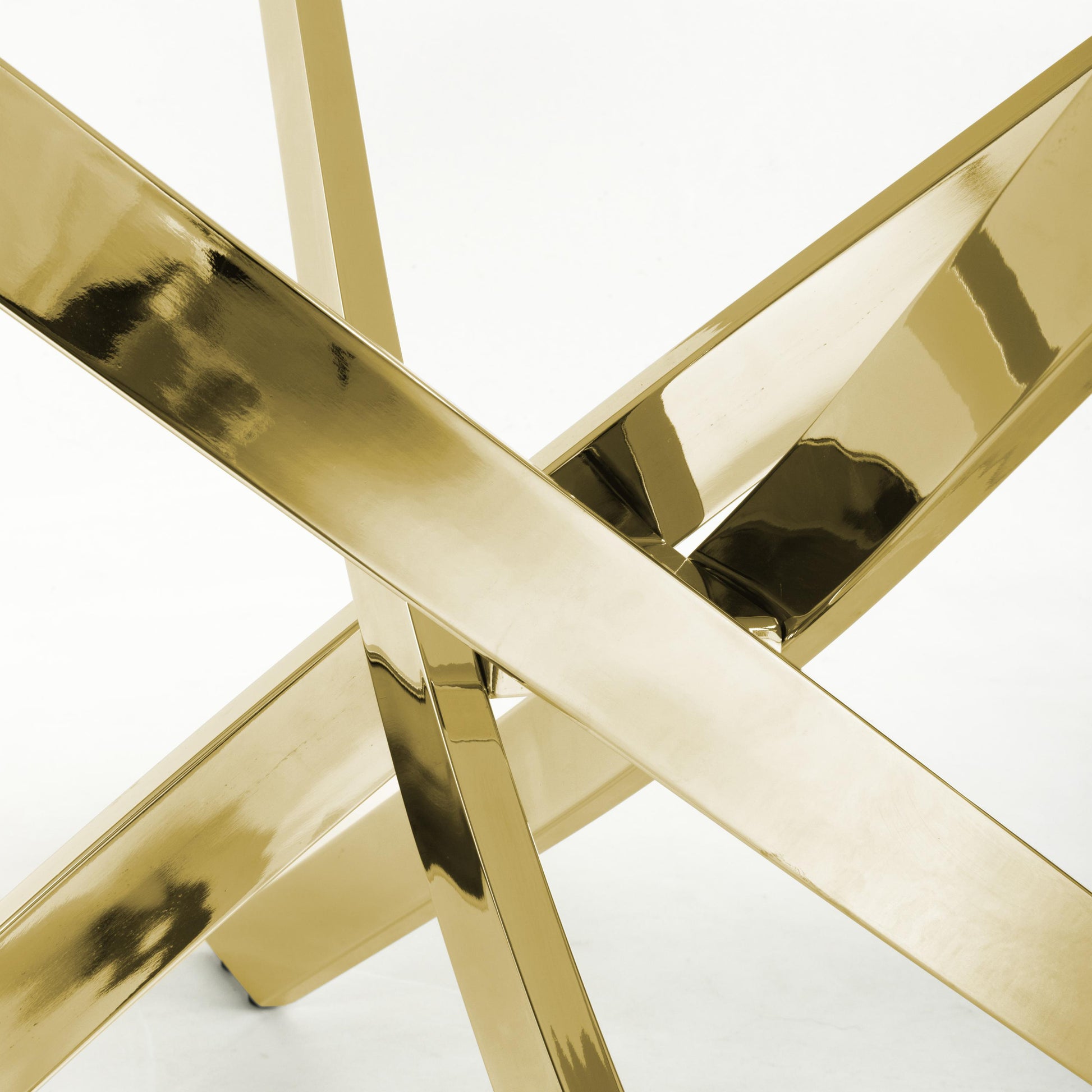 Order modern white dining table with gold frame online
