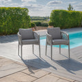 Order multi functional large extending timber dining table with modern grey chairs