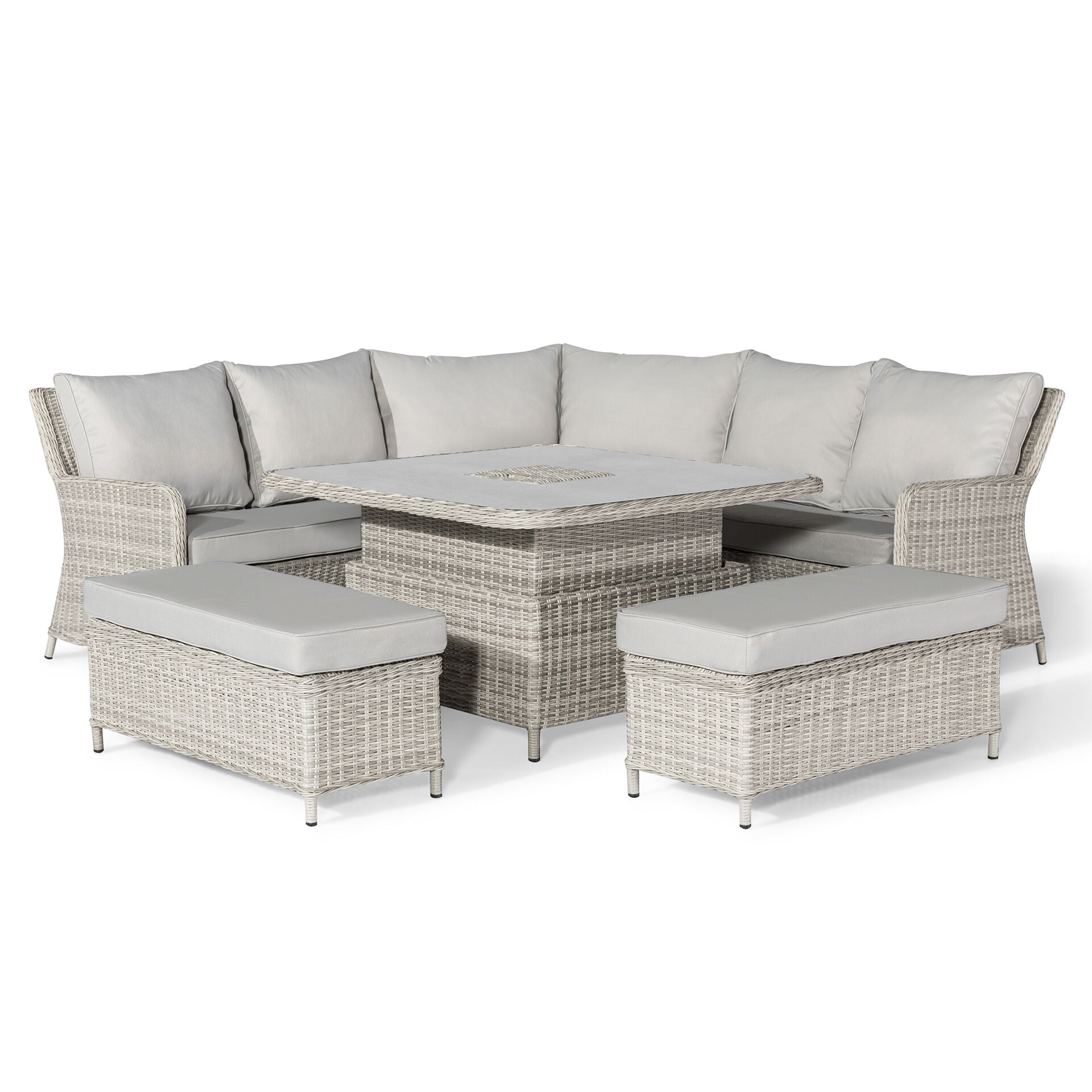 Order multi functional outdoor dining table with central ice bucket chiller and ceramic glass