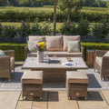 Order multi functional rectangular outdoor dining table with central ice bucket chiller