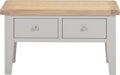 Order pebble grey coffee table with lower shelf