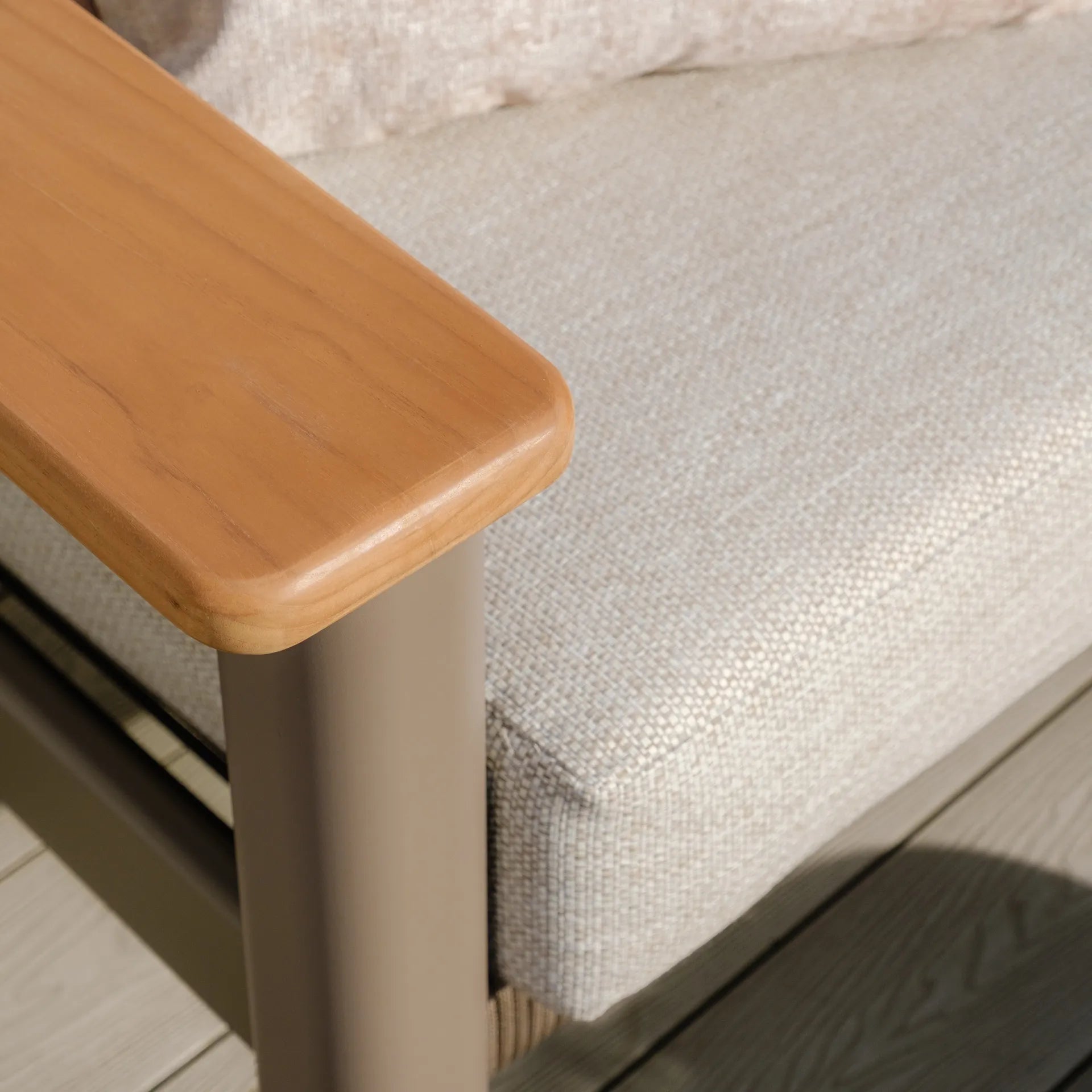 Order rectangular outdoor coffee table in matching café finish