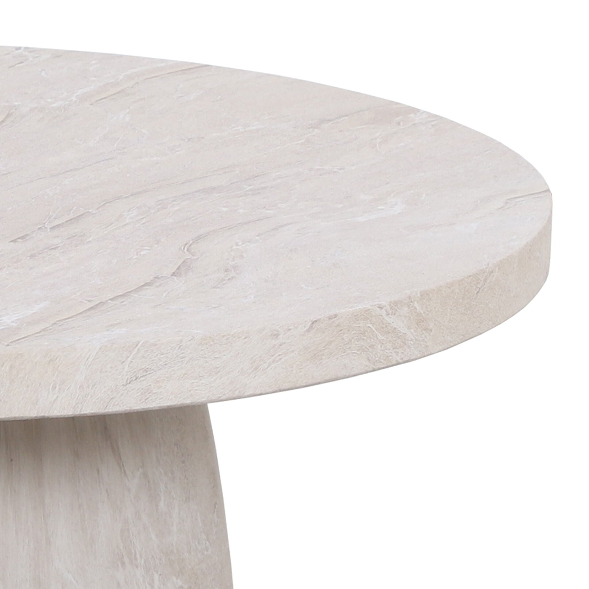 Order round outdoor coffee table with luxury marble effect top