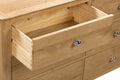 Order solid oak wide chest with free UK delivery
