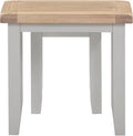 Order space-saving pebble grey nesting tables