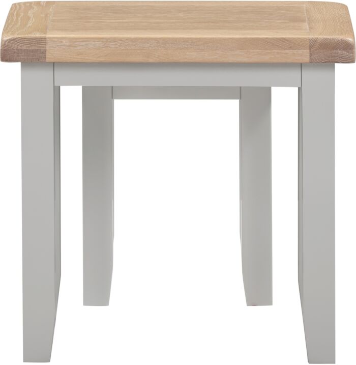 Order space-saving pebble grey nesting tables