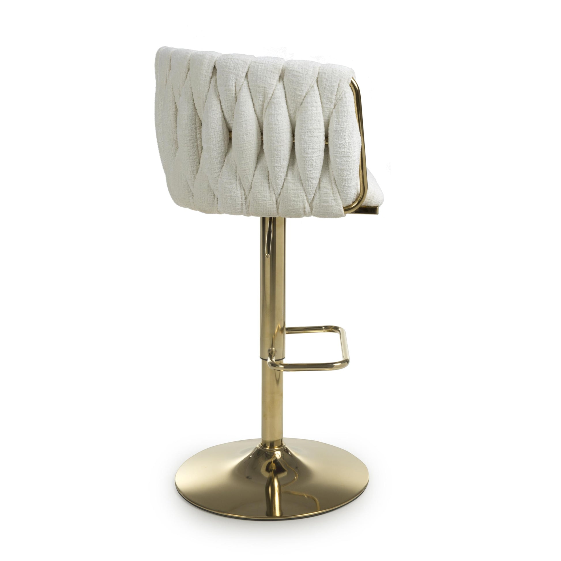Order textured cream fabric bar stool online UK