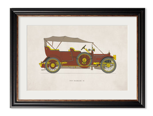Order vintage Daimler 38 wall art free UK delivery

