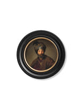 c.17th Century Rembrandt's Oriental Gentlemen - Round Frame - Blythe Living