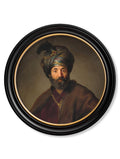 c.17th Century Rembrandt's Oriental Gentlemen - Round Frame - Blythe Living