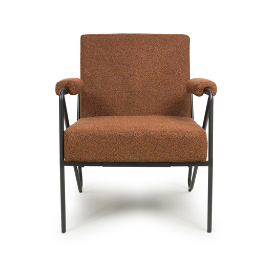 Oslo Speckled Burnt Orange Armchair 