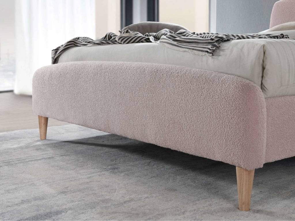 Otley Fabric Bed Blush Pink for Sale Online