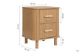 PREMIUM AXEL 2 DRAWER FLUTED BEDSIDE OAK