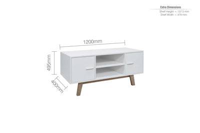 PREMIUM SHARD TV UNIT WHITE
