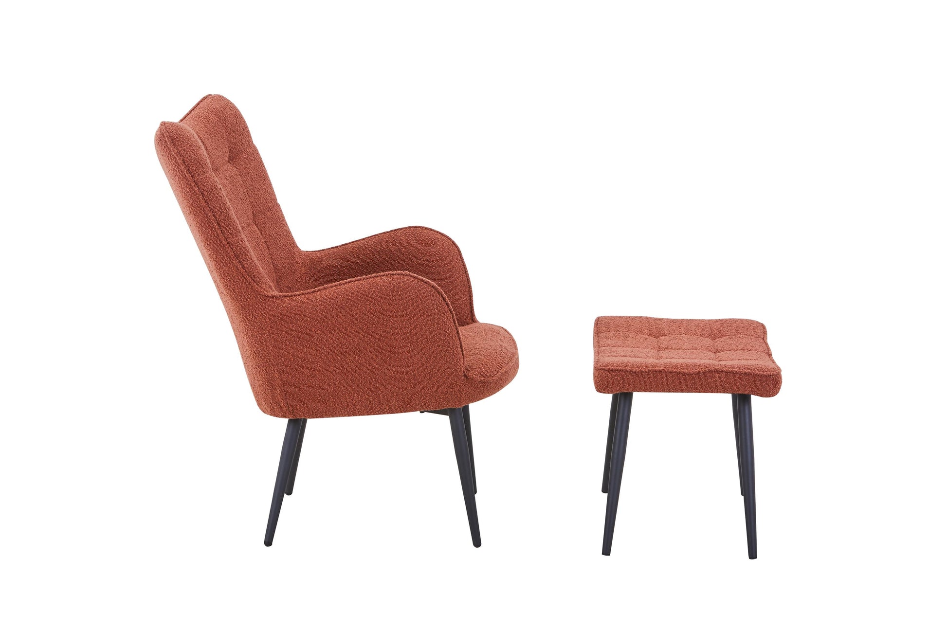 Paris Boucle Copper Armchair & Footstool On Discount
