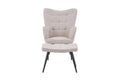 Paris Boucle Light Brown Armchair & Footstool 