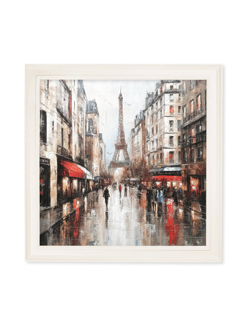 Paris Eiffel Tower - Cream Hurstwood Square Frame
