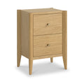 Paris Oak 2 Drawer Bedside Table