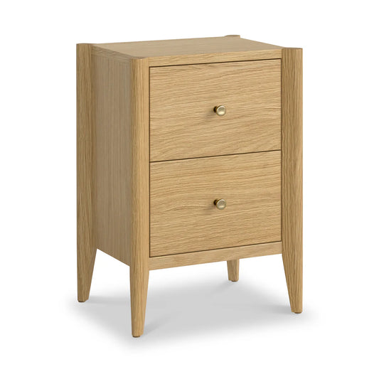 Paris Oak 2 Drawer Bedside Table