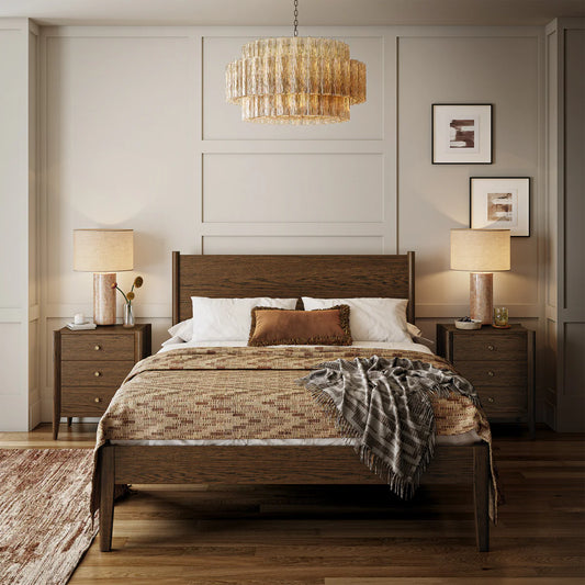 Paris Oak Bed Frame Brown
