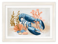 Pastel Shoreline Lobster and Crab Cream Hurstwood Frame for sale

